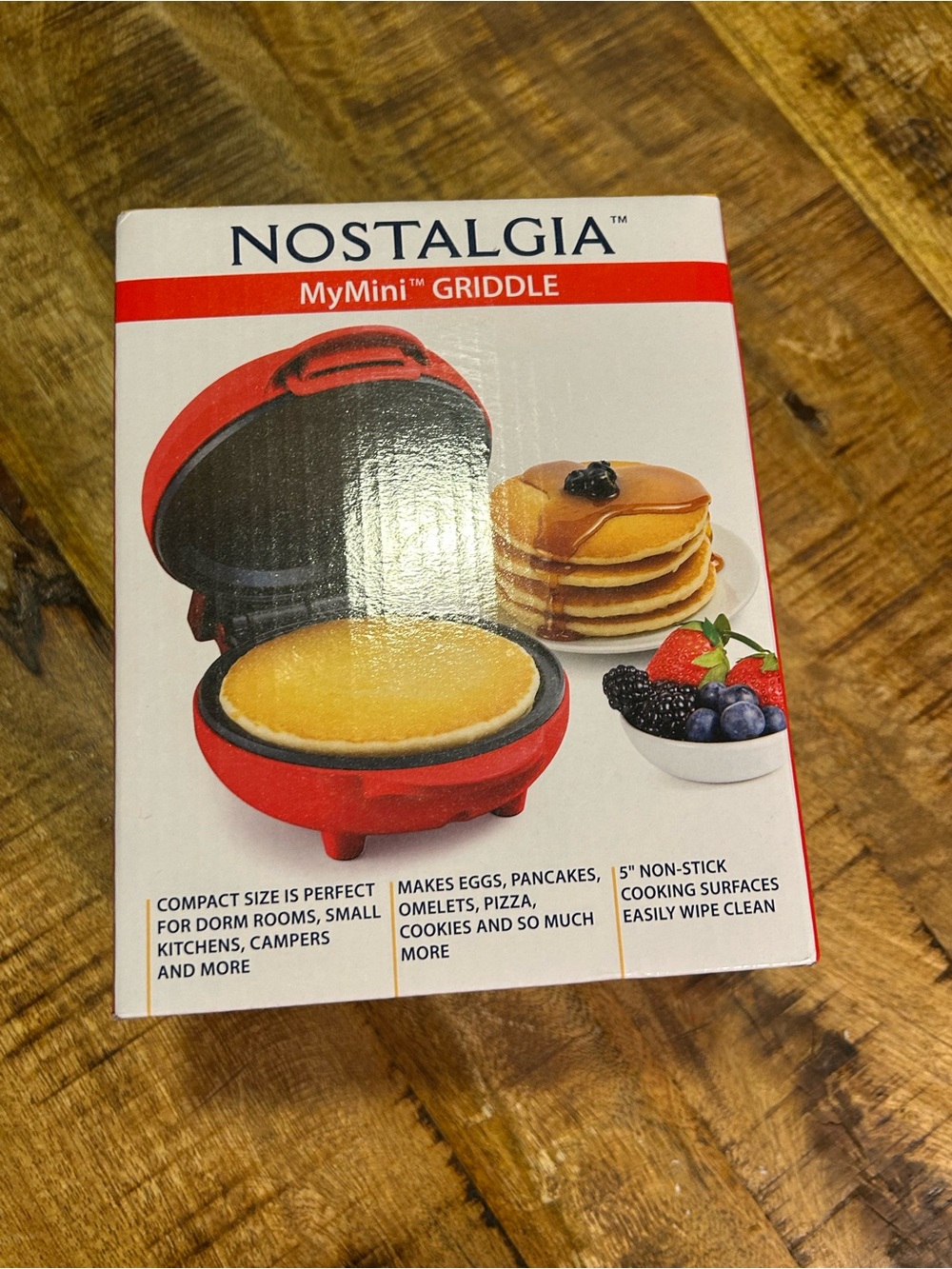 Nostalgia Red MyMini Griddle - Portable Non-Stick Cooker